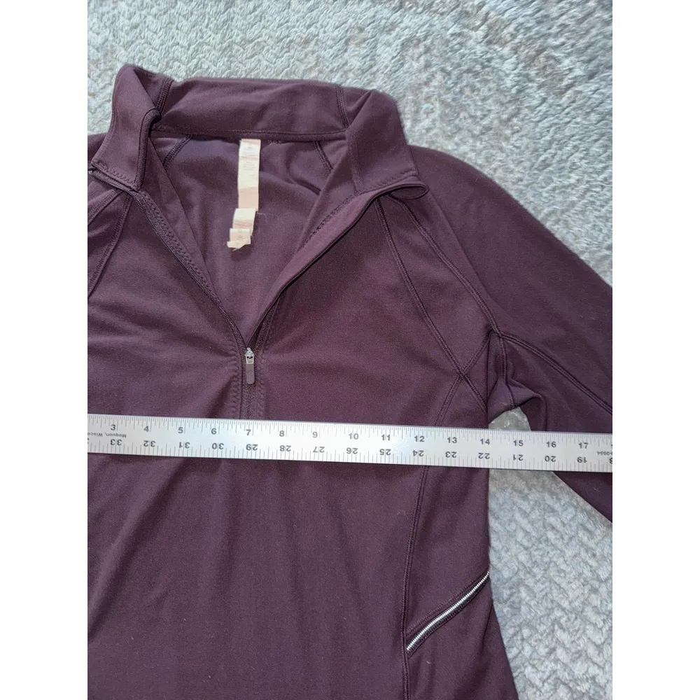 Lululemon Define Athletica Half Zip Pullover Running Top Thumb Holes Purple Sz 6 - Image 6