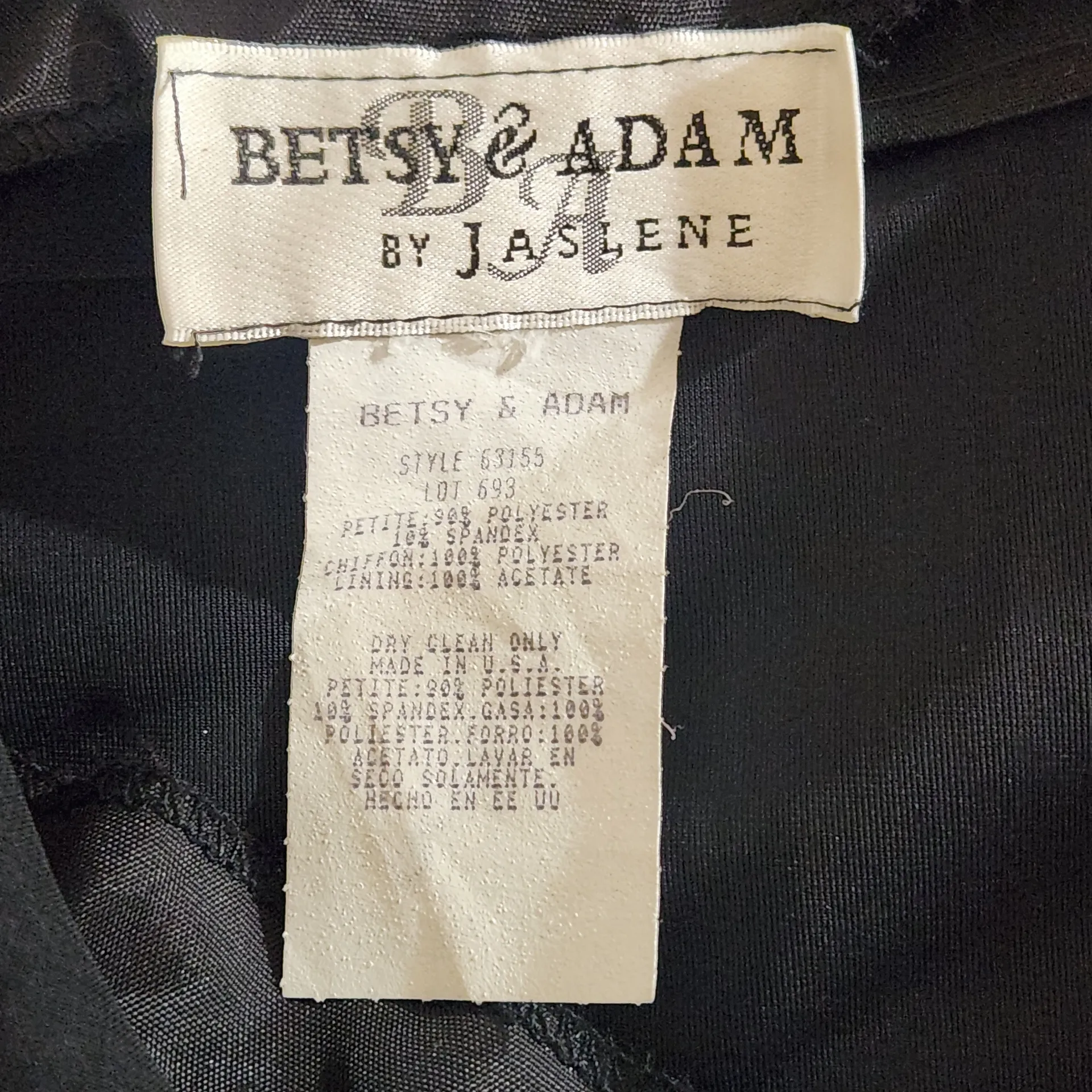 Betsy & Adam Black Velvet Bodycon Mini Formal Dress with Chiffon Size 14 P NWT - Image 8