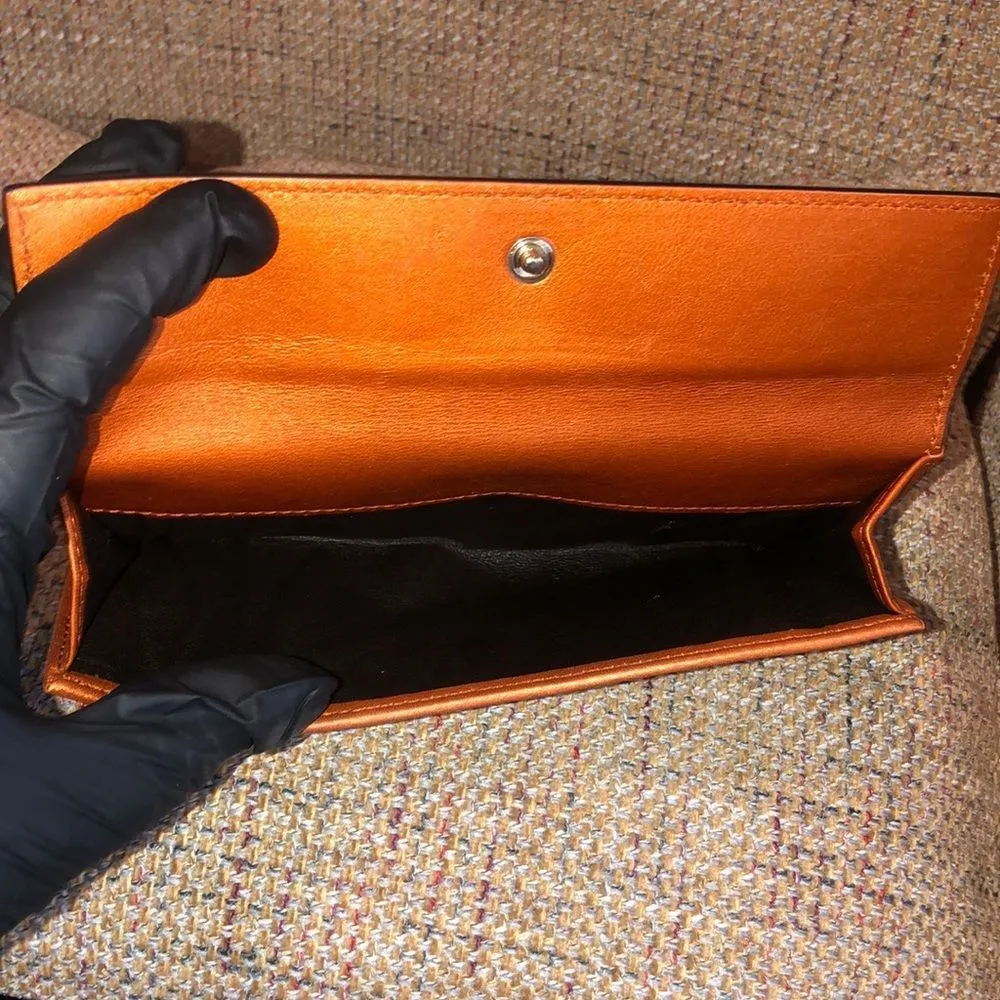 GUCCI GG Monogram Canvas & Leather Heart Clasp Full Length Continental Wallet - Image 8