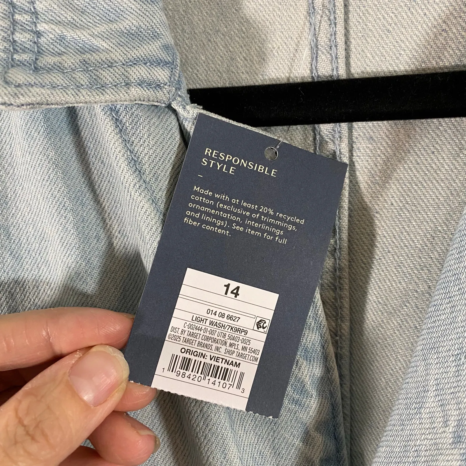 Universal Thread Women Light Blue Denim Baggy Straight Leg Jumpsuit Size 14 NWT - Image 7