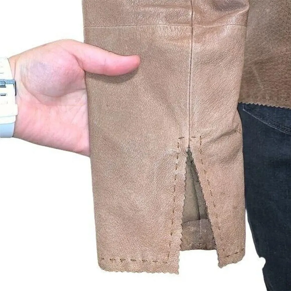 Vintage Womens Leather Jacket Western Brown Country Clothing Company Medium - Image 10