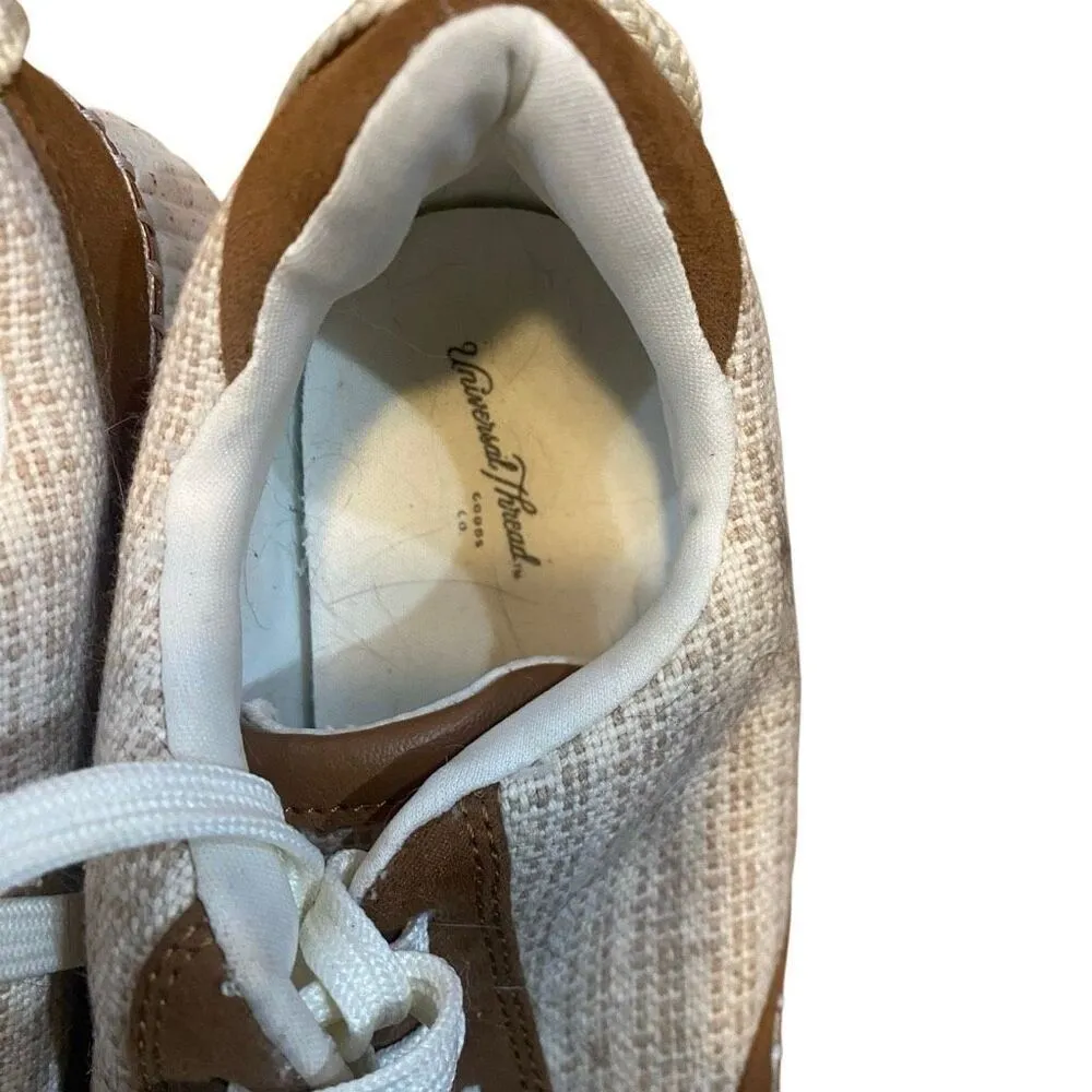 Universal Thread size 9 canvas platform shoes brown tans casual shoes - Image 4