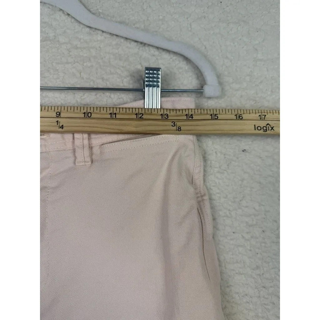 GAP Pants Womens 4 Light Pink High Rise Wide Leg Crop Chino Spring Casual‎ - Image 9