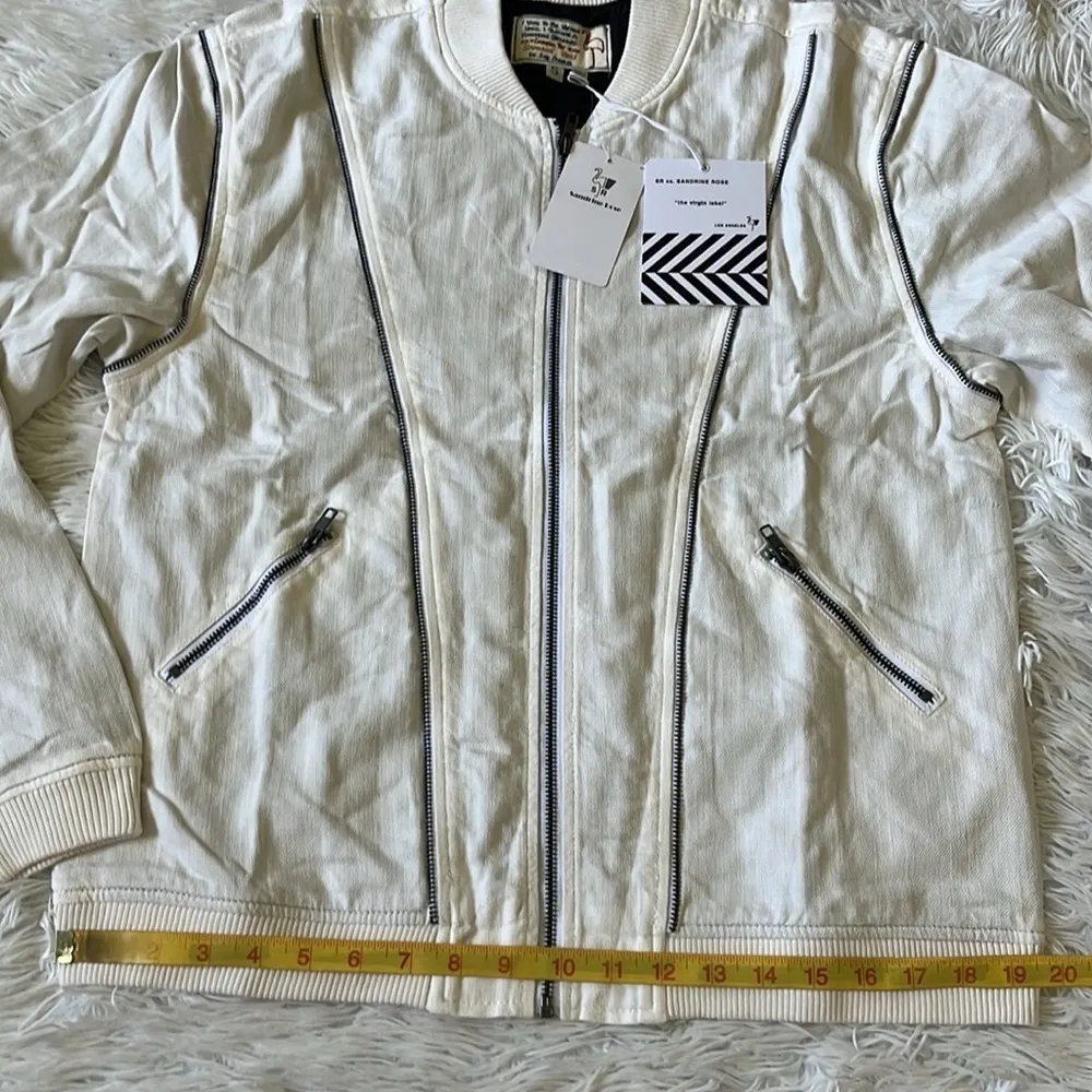 New Sandrine Rose by Free people off white Women’s Moto Jacket size Small - Image 6