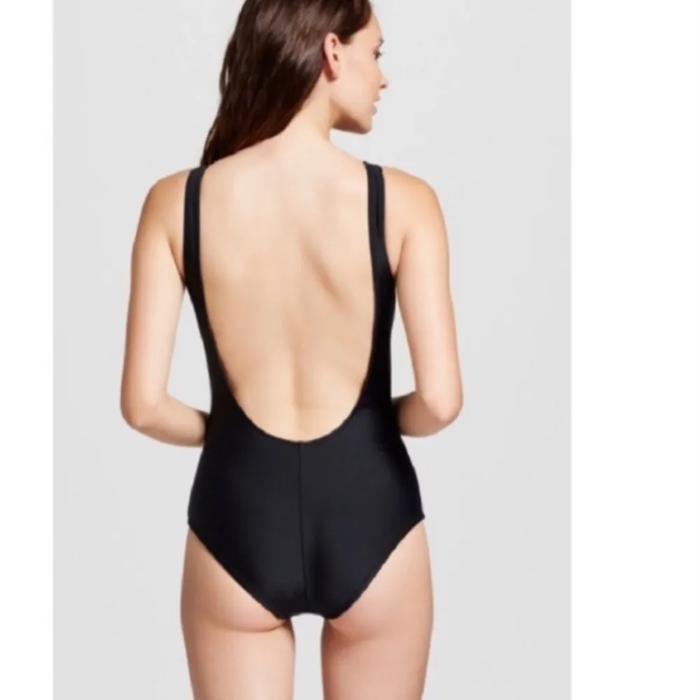 Mossimo black lace up tie swim suit swimwear size Small - Image 2