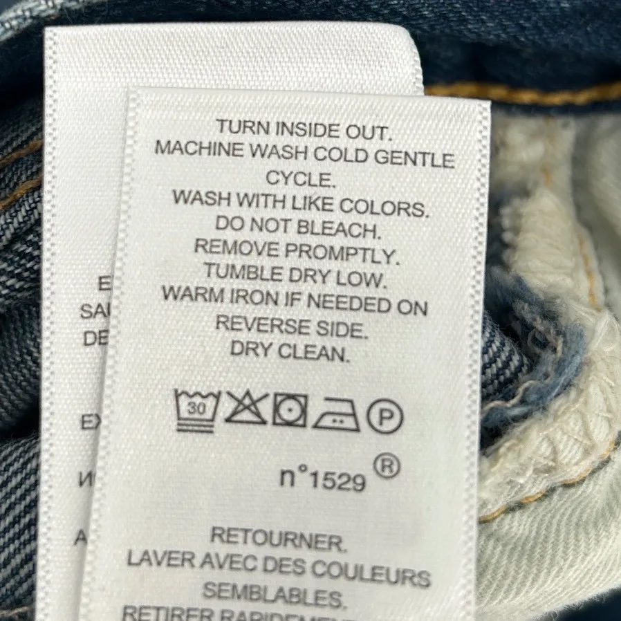 RRL Ralph Lauren High Boy Fit Drayton Wash Straight Leg Jean Women's Size 28 Blue - Image 13