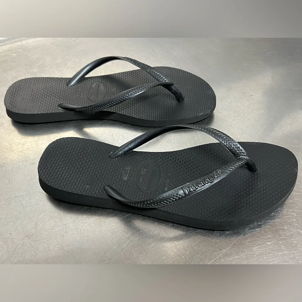 Havaianas Women's Black Slim Flip Flops - Image 3