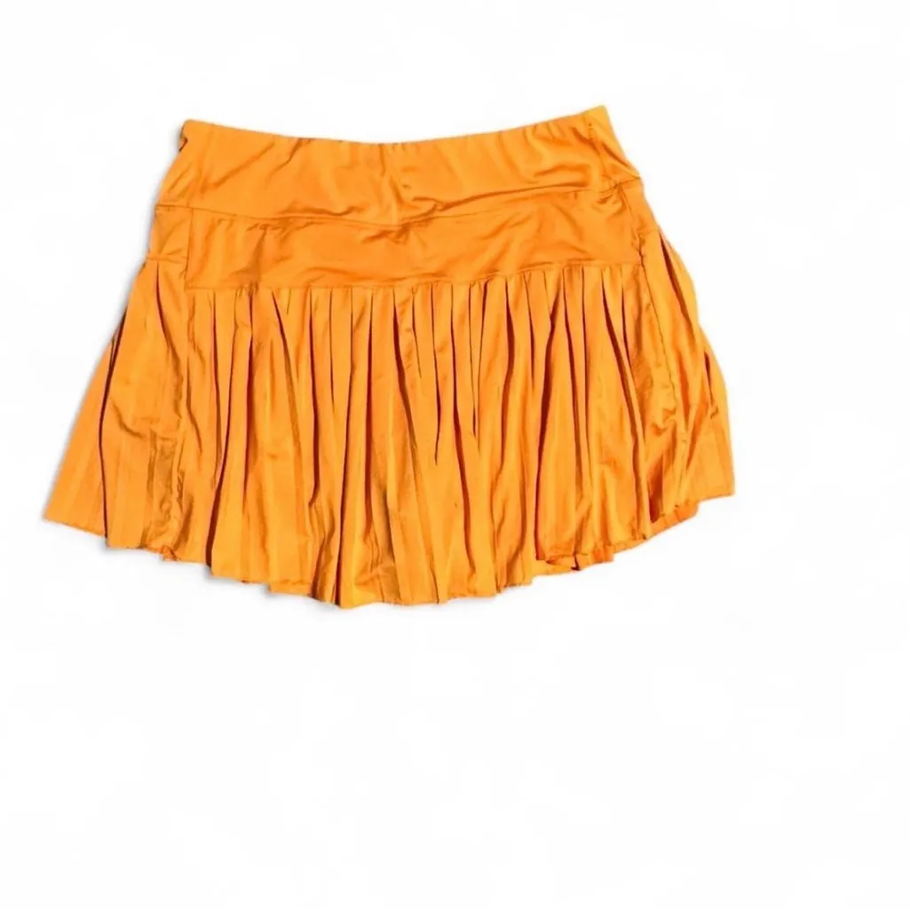 Gianni Bini  Orange Pleated Skirt - Image 3