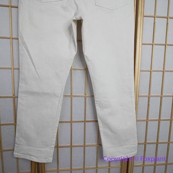 NEW Madewell The Petite High-Rise Slim‎ Boyjean in Tile White, 28P - Image 14