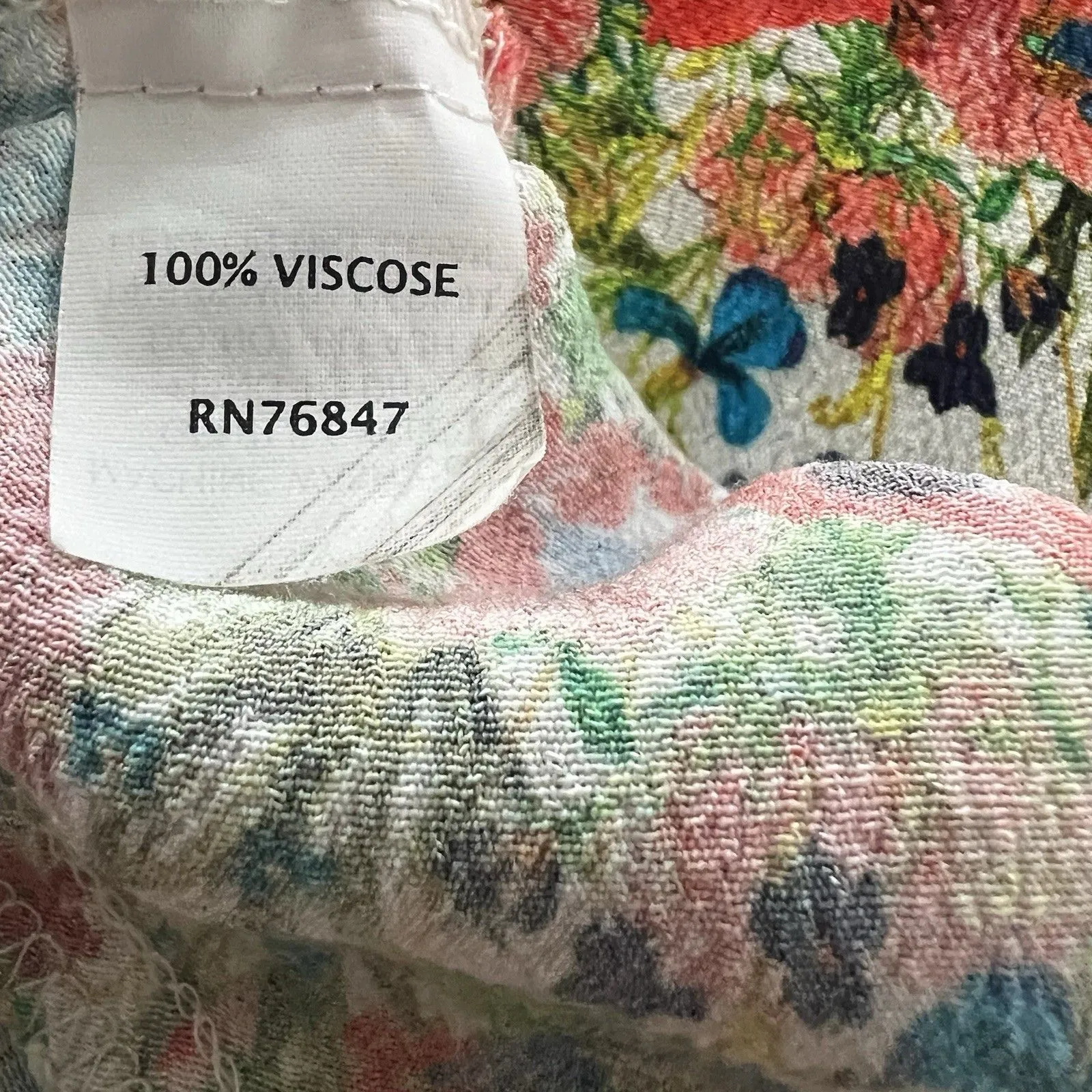 Apzopos Dress Medium Handkerchief Hem Floral - Image 4