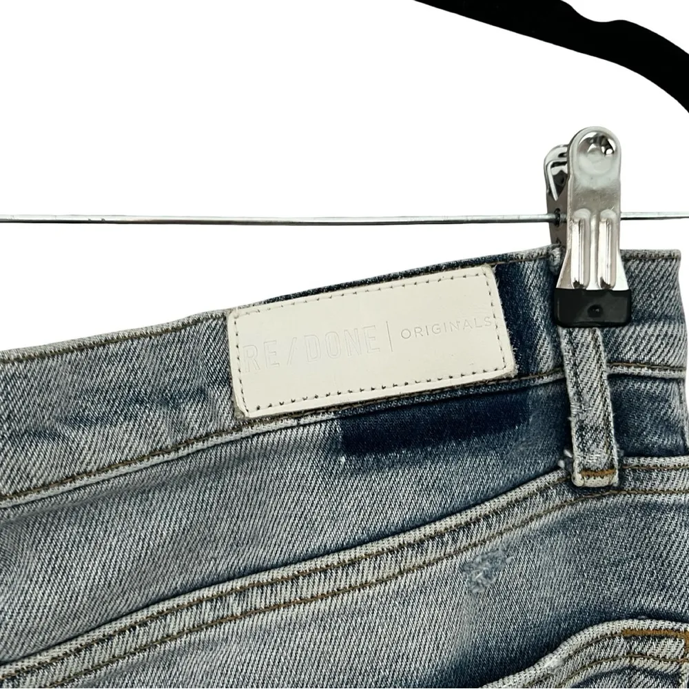 RE/DONE Women's High Rise Stove Pipe Distressed Jeans Sz 28 - Image 4