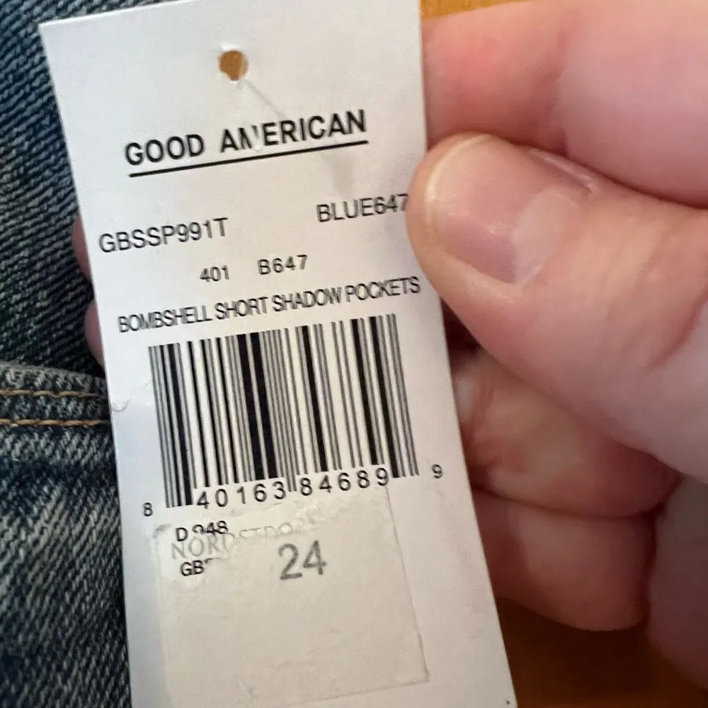 Good American Bombshell Short Denim Blue Jean Shorts Shadow Pockets Plus Size 24 - Image 11