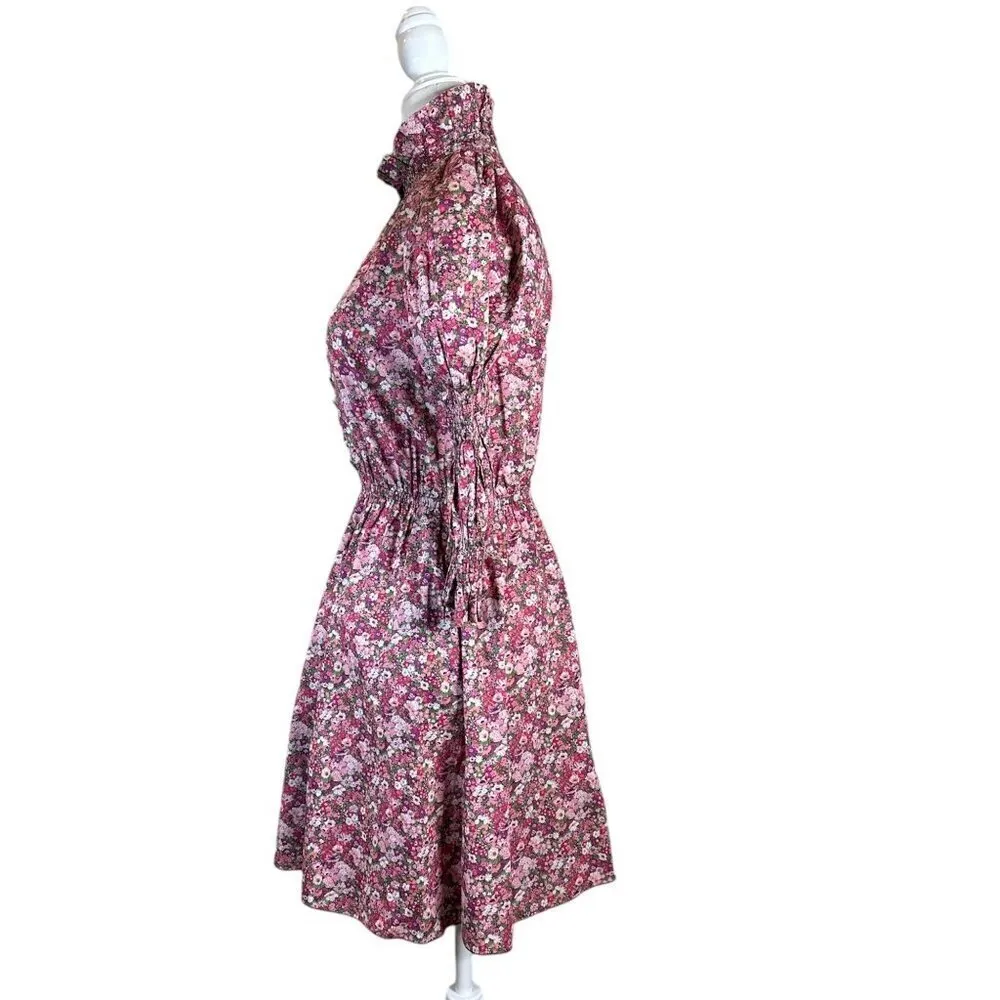 Philosophy di Lorenzo Serafini Puff Shoulder Dress in Red 2 Womens Floral - Image 7