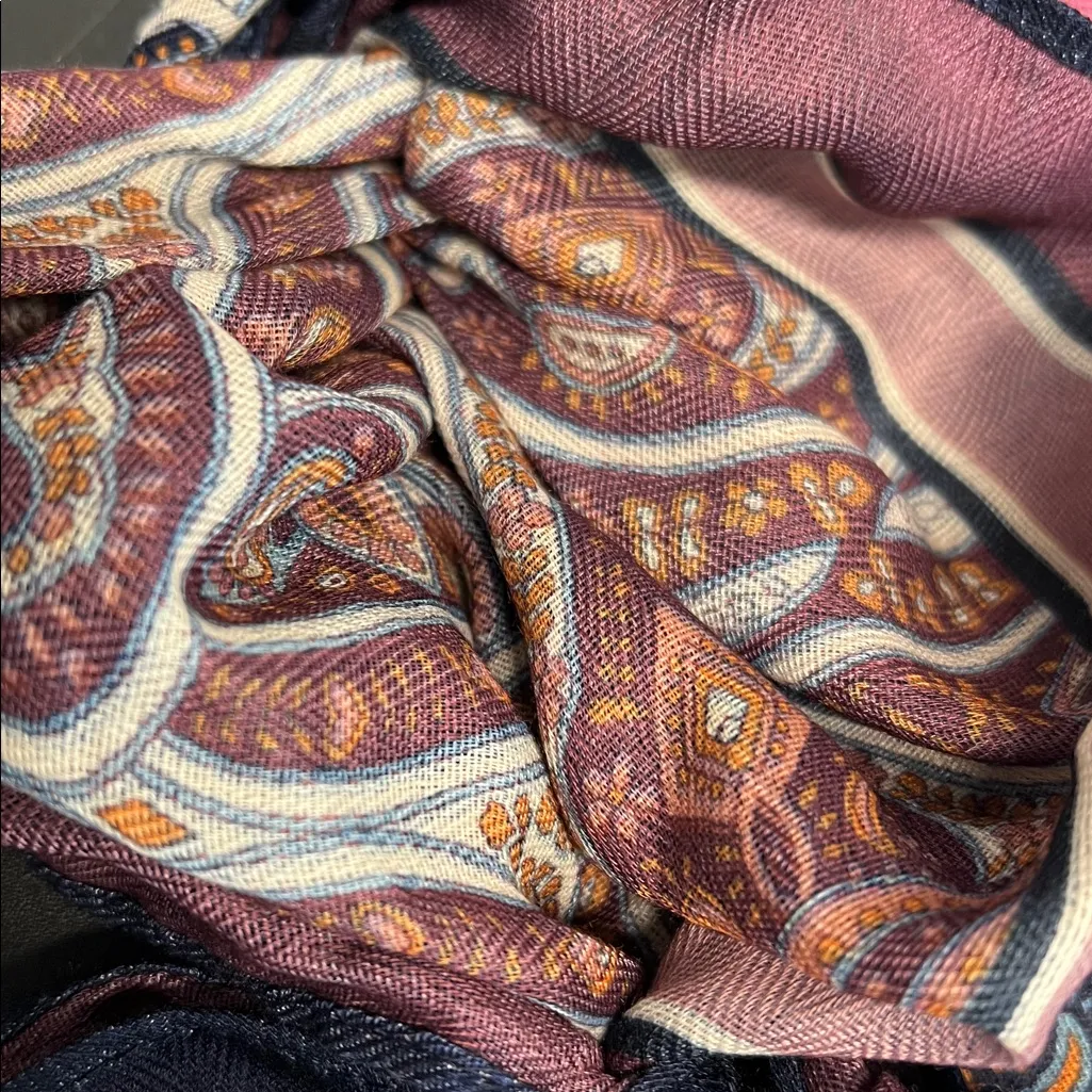 Sunday State | Vintage Paisley Reversible Scarf Blue - Image 3