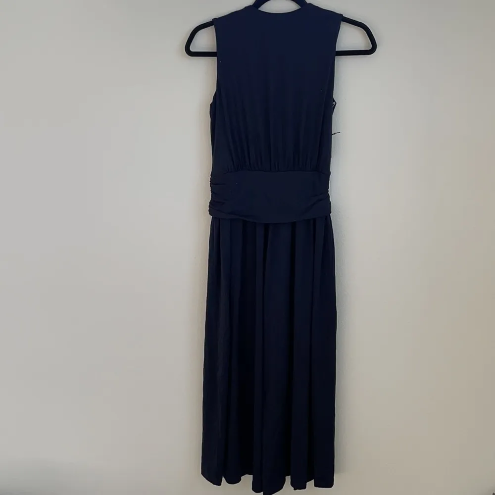 Revolve Susana monaco dark navy gathered jumpsuit - Image 4