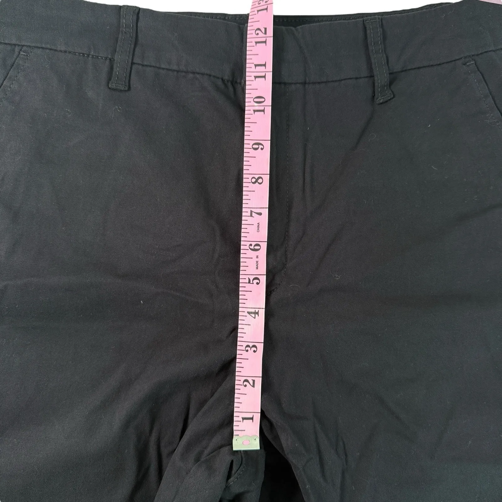 NWTs Gloria Vanderbilt Womens Black Chino Shorts Size 14 Stretch Twill 5" Inseam - Image 4