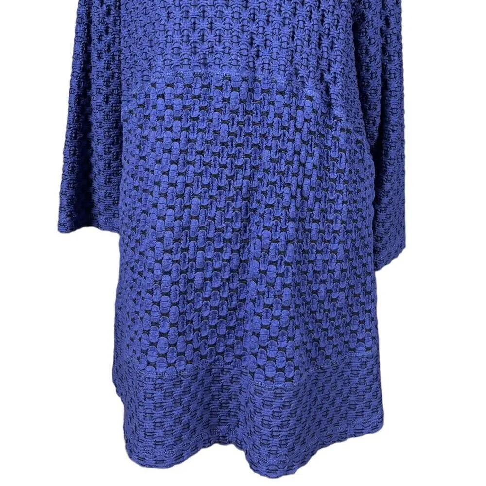 Ali Miles Tunic Top Size XL Long Lagenlook Flowy Artsy Relaxed Art to Wear Purple - Image 5