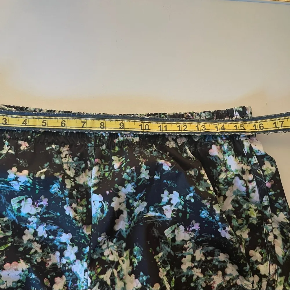 RBX Athletic Workout Lined Floral Shorts Green Blue Large - Image 6