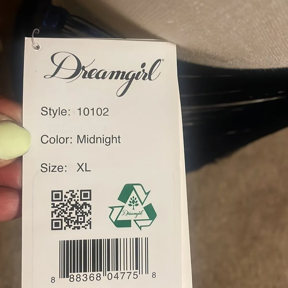 Dreamgirl lingerie set Rayon Midnight Blue intimate NEW Sz XL - Image 2