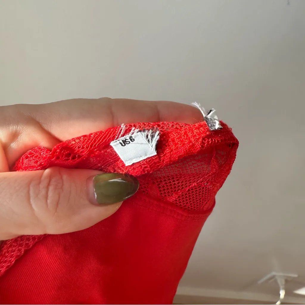 Princess Polly Desires Red Lace Detail Maxi Skirt 6 - Image 6