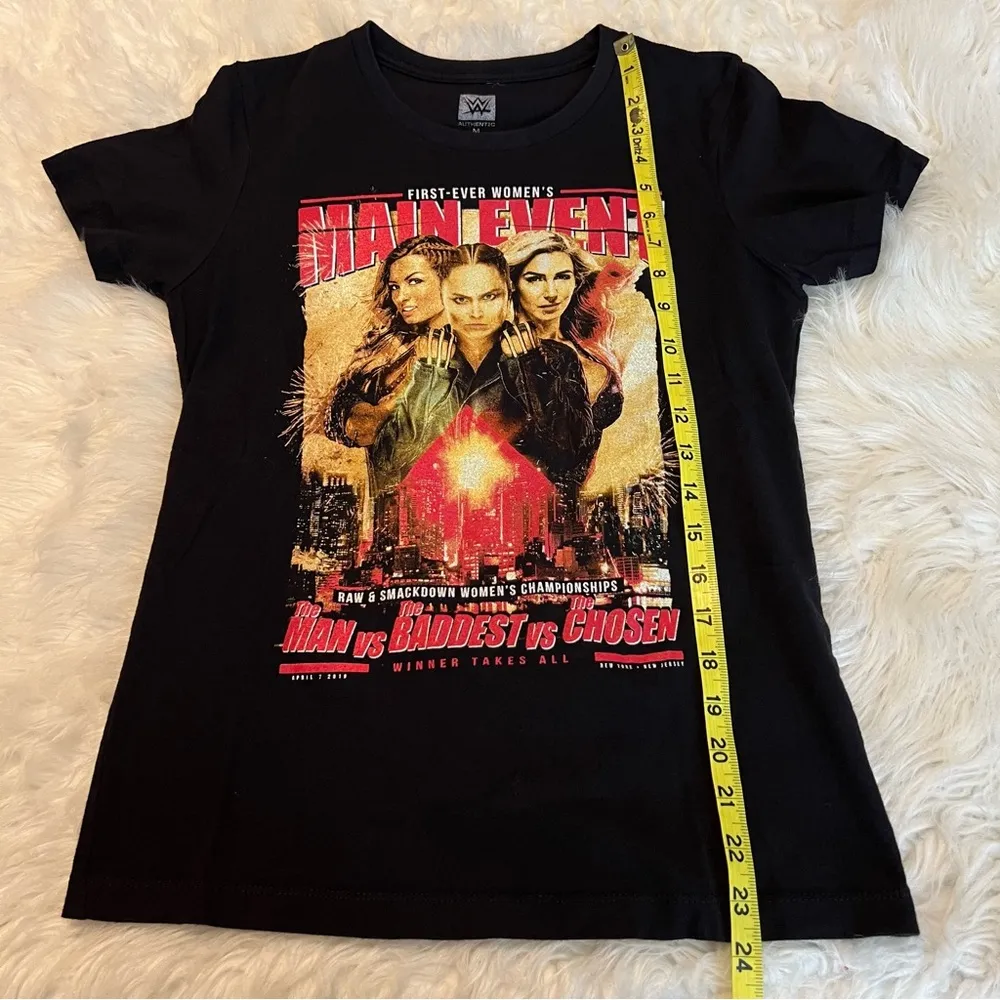 WWE 2019 Wrestle Mania Double Sided T Shirt Medium (fits smaller) Rousey Flair - Image 7
