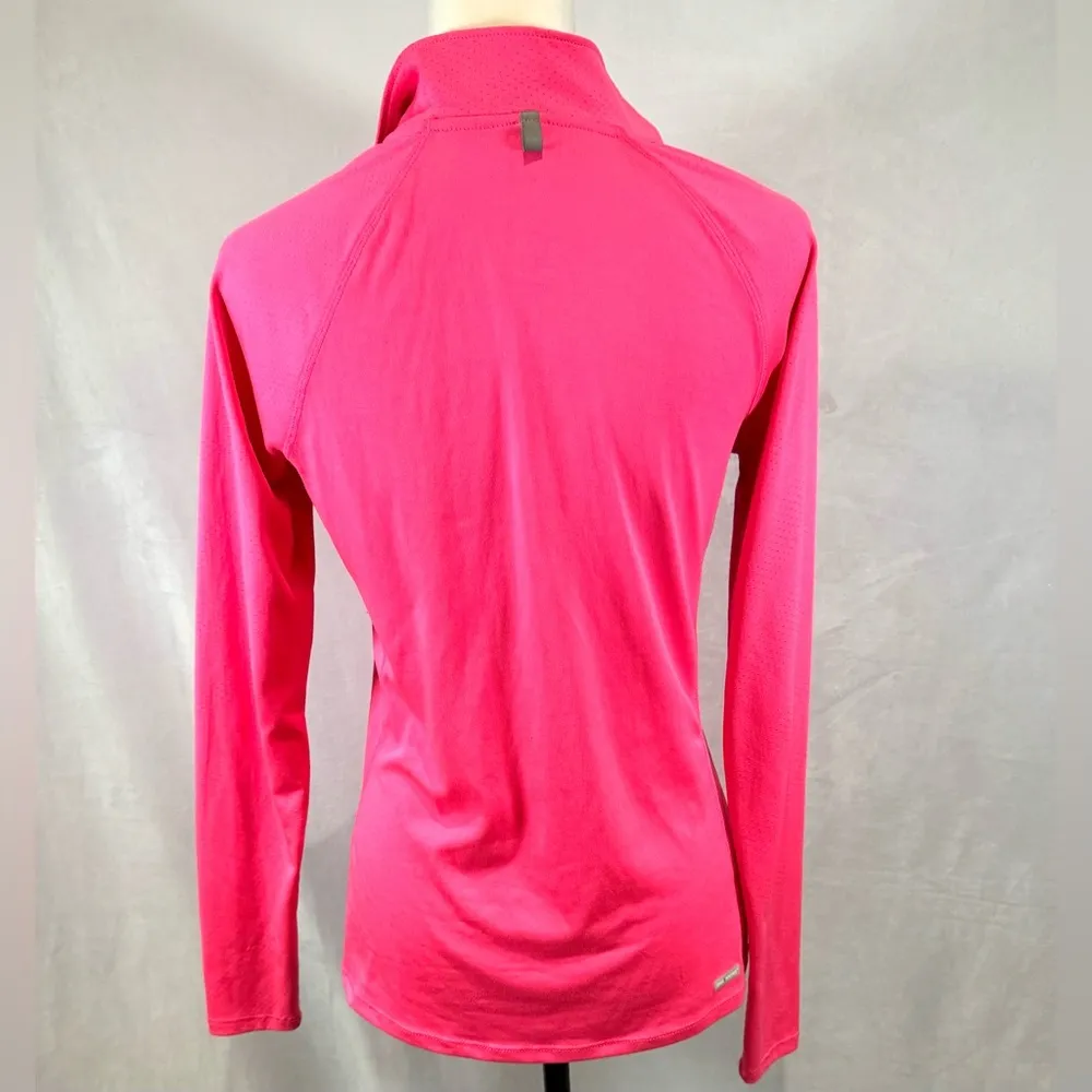 bright pink neon 1/4 zip athletic top size small - Image 4