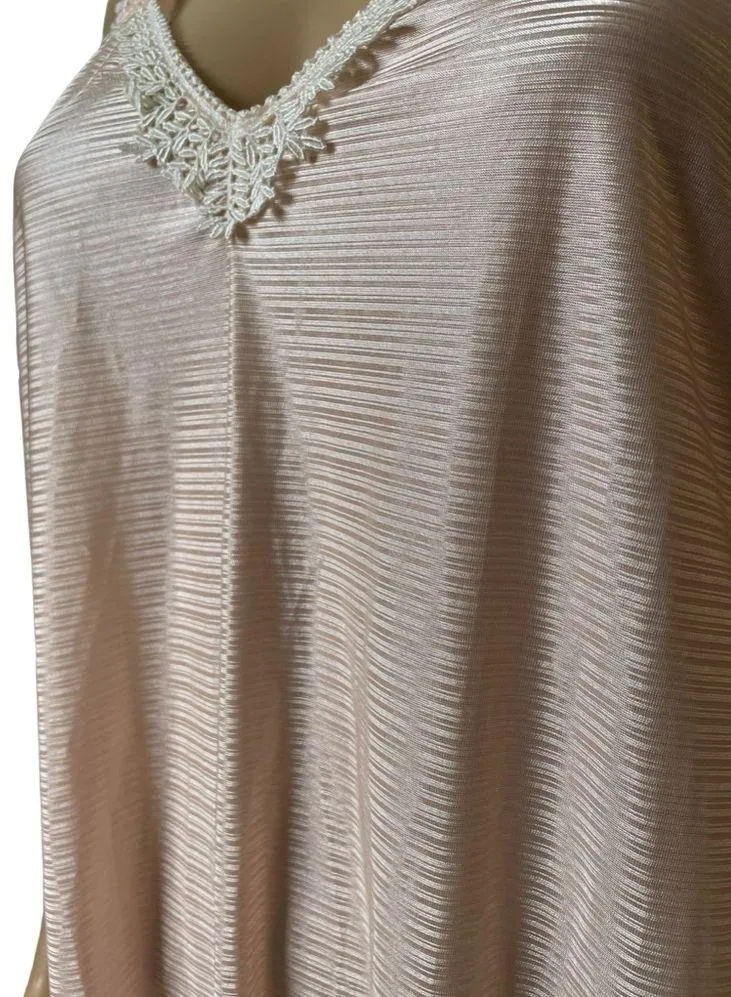 Petra Fashions Vintage 80s Pink Elegant Lingerie Intimates Peignoir Slip Dress - Image 3