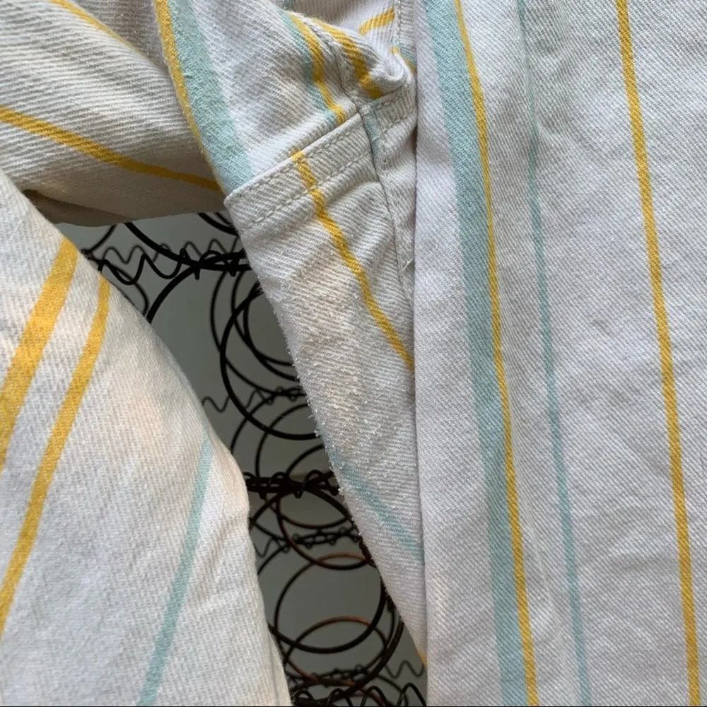 Madewell Emmett Wide Leg Crop Pants Jeans Striped - Image 3