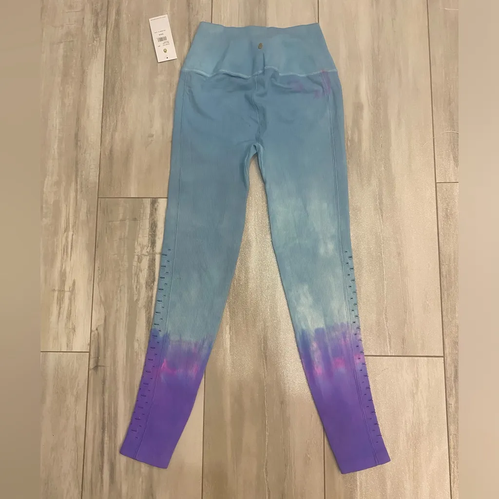NWT Spiritual Gangster Purple and Blue Tie Dye Self Love Leggings, size XS/S - Image 10