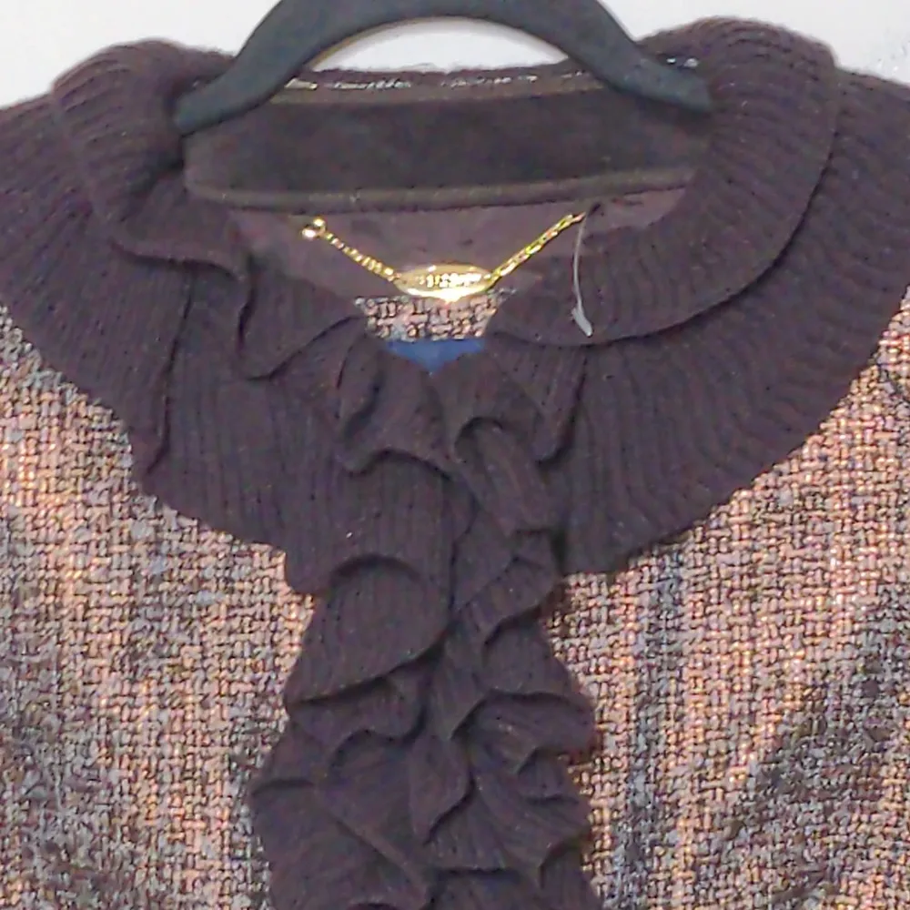 Magaschoni Collectiion Womens Cardigan Blazer Jacket Copper Metallic 10 NWT/Flaw - Image 3