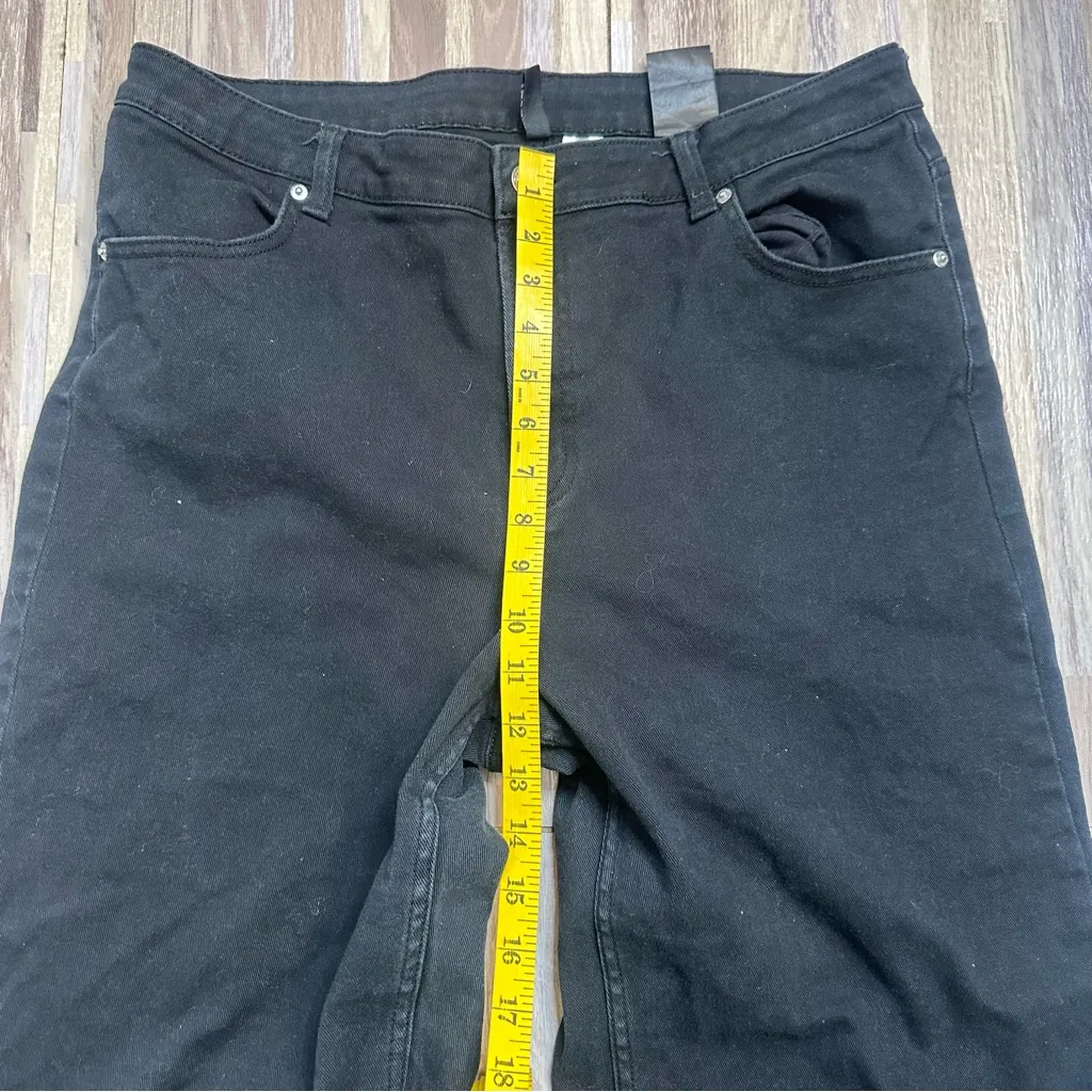 H&M Women’s Relaxed Fit Wide Leg Black Jeans Size 16 - Image 3