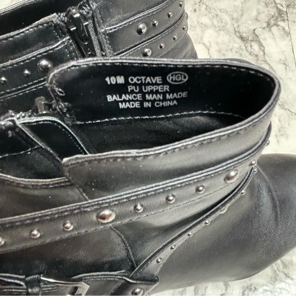 A2 By Aerosoles Octave Bootie Black Studded Ankle Boot Boots size 10 - Image 7