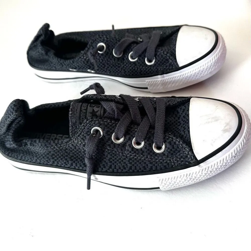 Converse navy all star slip on shoes - Image 9