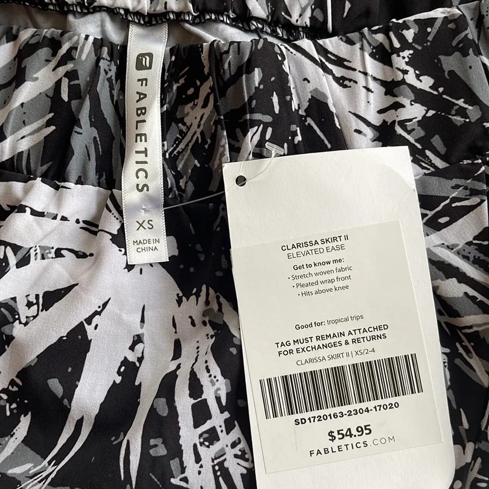 Fabletics Skirt Clarissa Palm Print Tulip Faux Wrap Skirt Size XS - Image 8