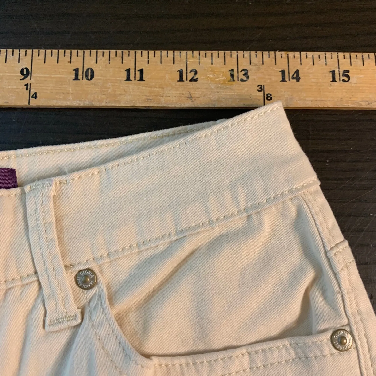 Gloria Vanderbilt Amanda 2.0 Slim Leg Pants Women's Size 6 Cream Casual - Image 9