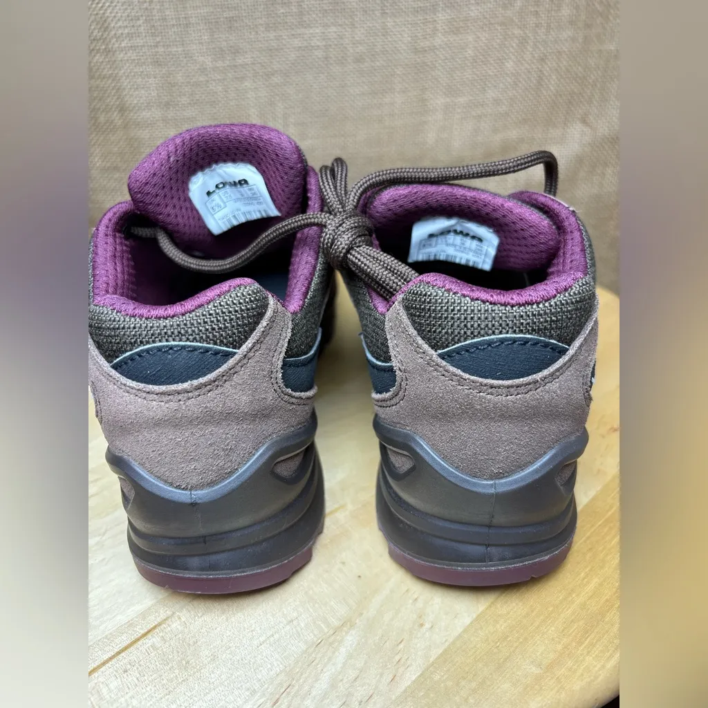 🤎💜Lowa Women's Tiago LO WS Hiking Purple inside and Brown size 7.5 🥾 - Image 5