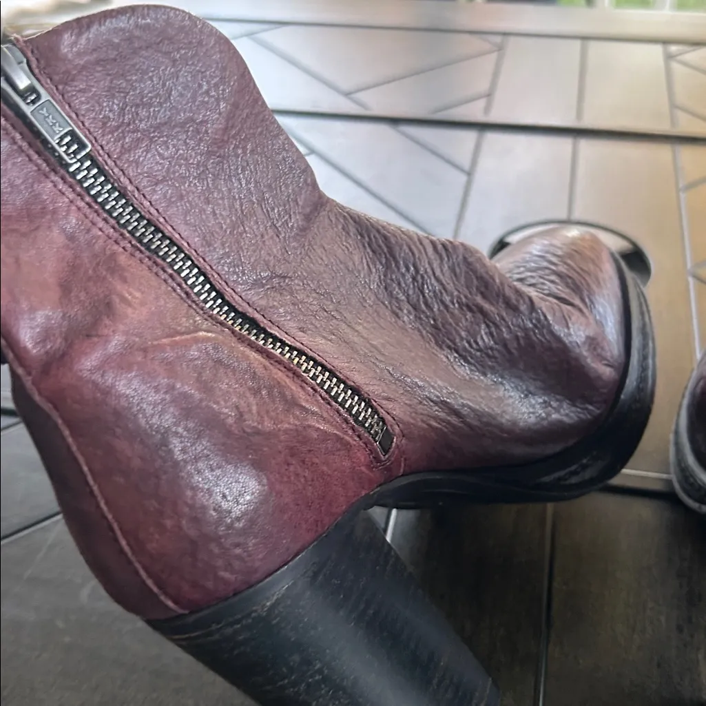 Free People Carrera Woven leather side zip ankle boots size 38 ladies gothic - Image 10