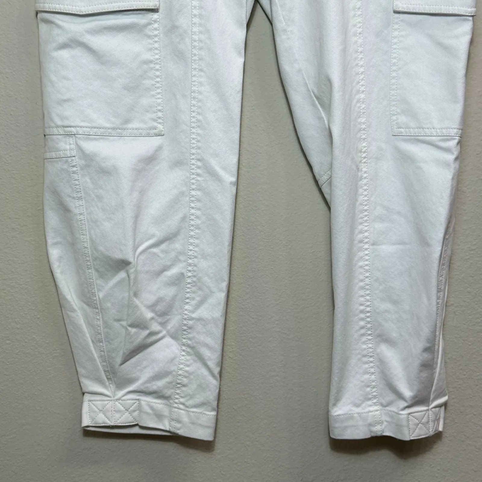 Derek Lam 10 Crosby Womens Elian White Utility Stretch Cargo Pants Women's 14 - Image 10
