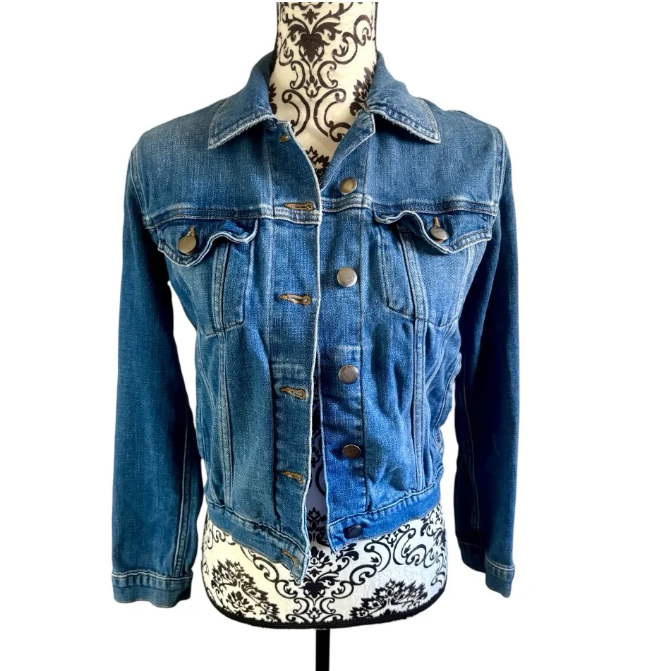 FRAME Le Vintage Denim Blue Jacket - Watham Way - Image 2