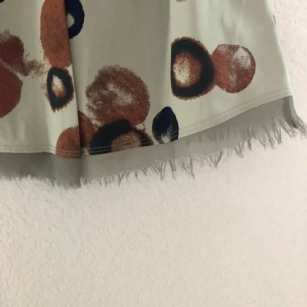 Simply Vera Vera Wang Blue Twist Front Dotted Sleeveless Tank Top S - Image 4