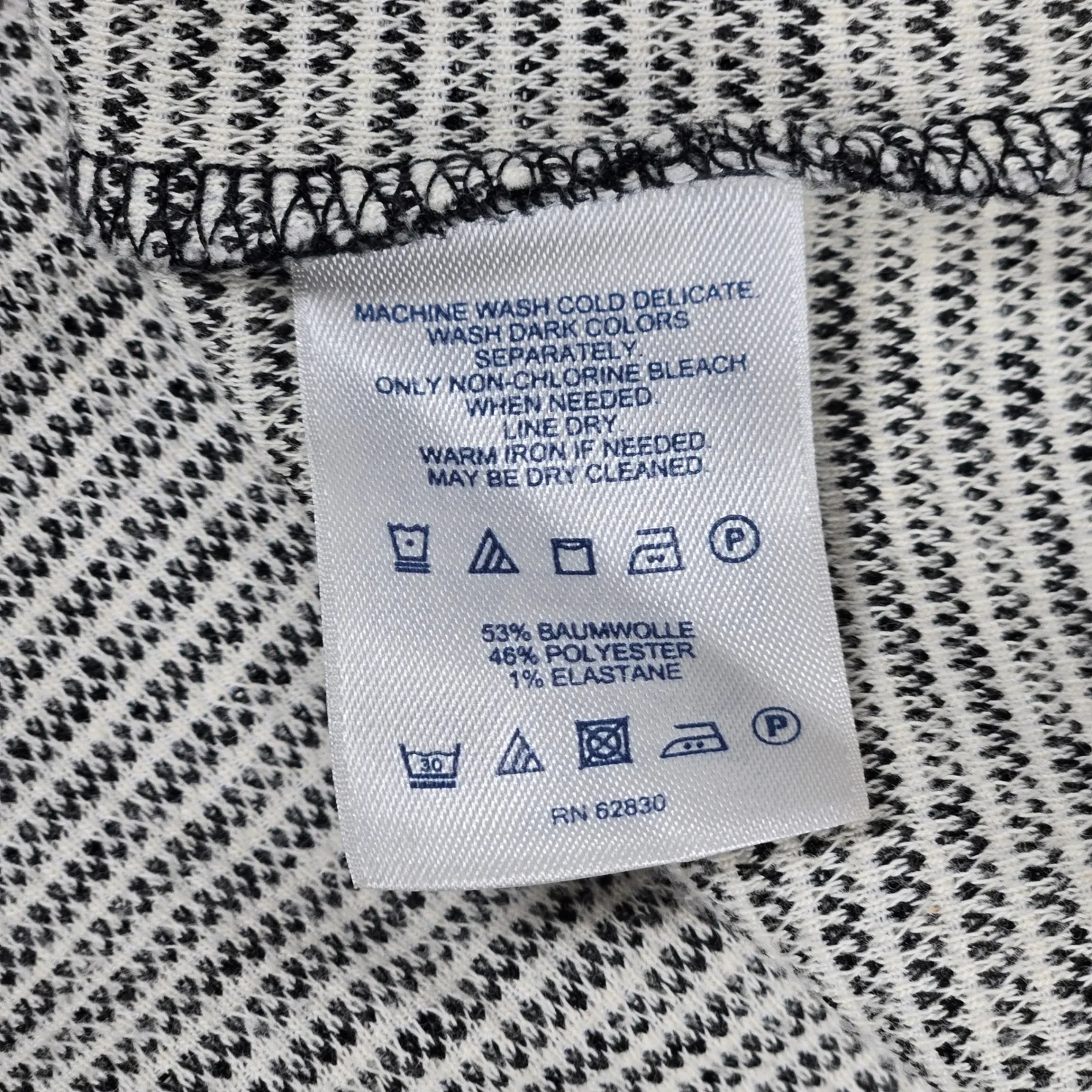 Lands End‎ Sleeveless Ponte Pencil Dress Black White Patterned Career Casual 2 - Image 5