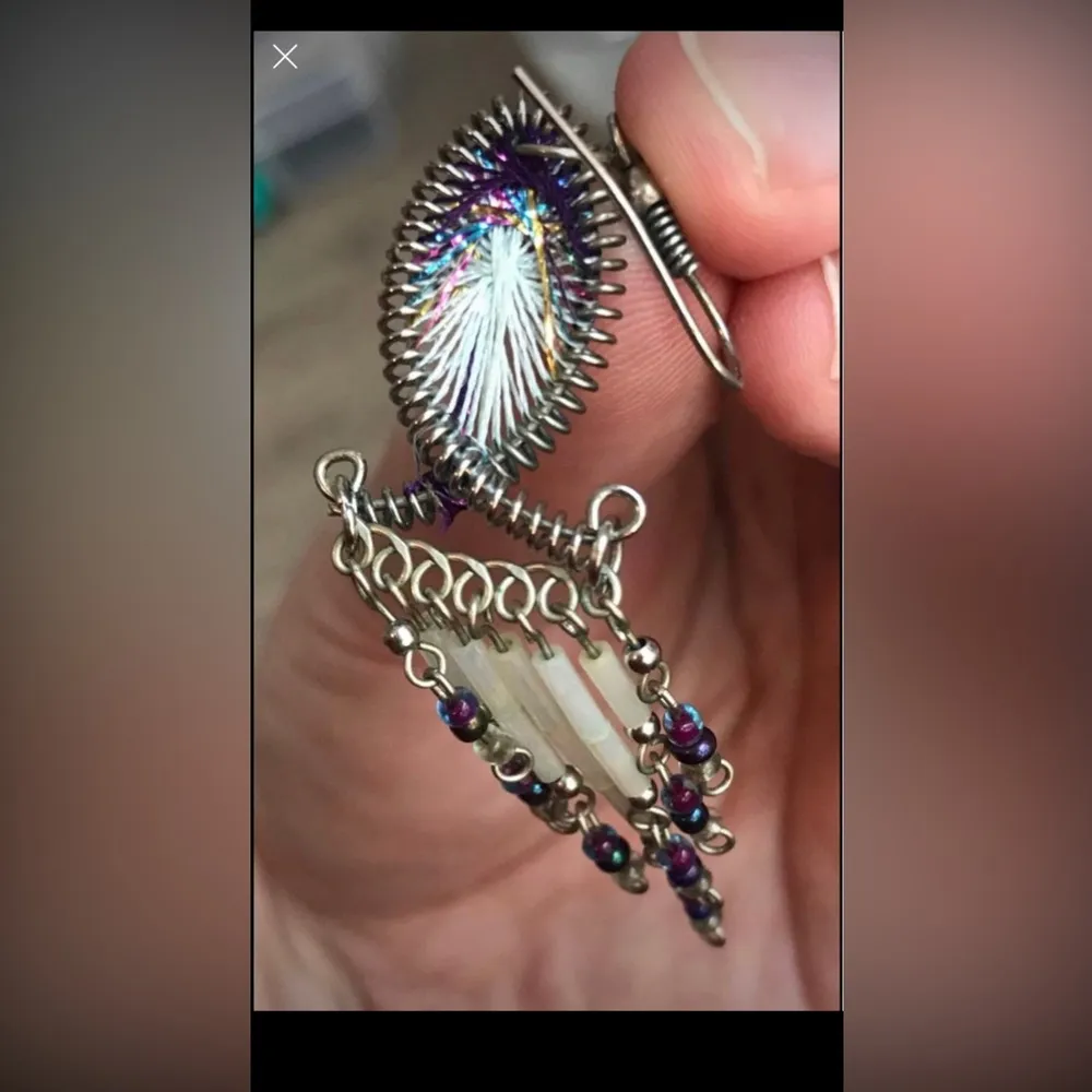 Handmade String & Beaded Earrings from New Mexico Gift Shop - Image 3