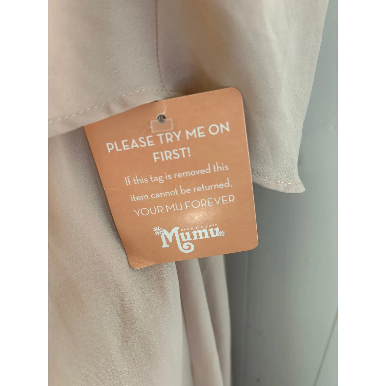 NWT Show Me Your MuMu Caitlin Ruffle Maxi Dress Dusty Blush Crisp Small S - Image 7