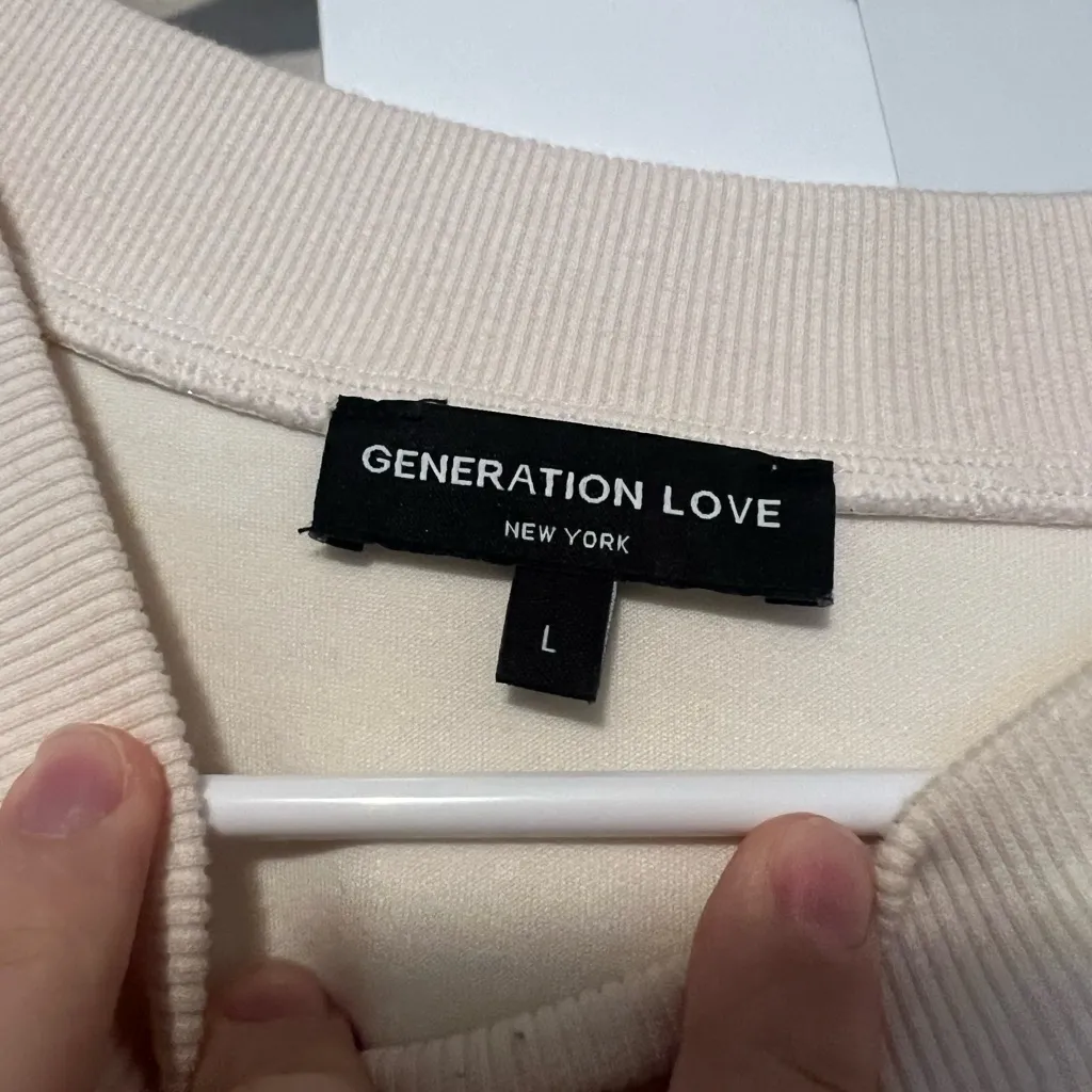 Generation Love Soft Cream Textured Sweater - Image 3