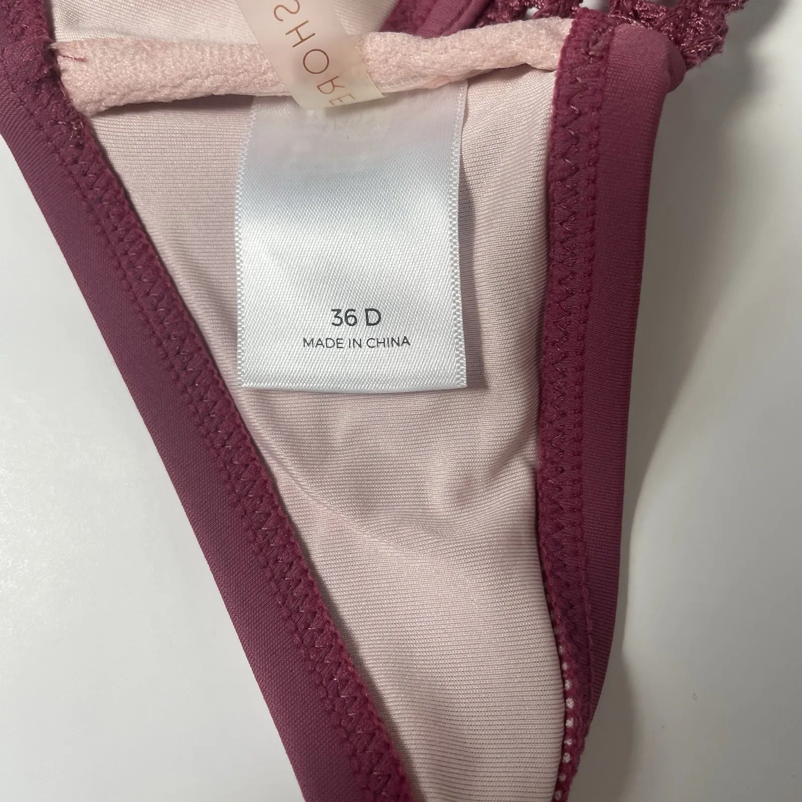 Shady Shore Crochet Mauve‎ Halter Padded Swim Top Size Small Target - Image 7