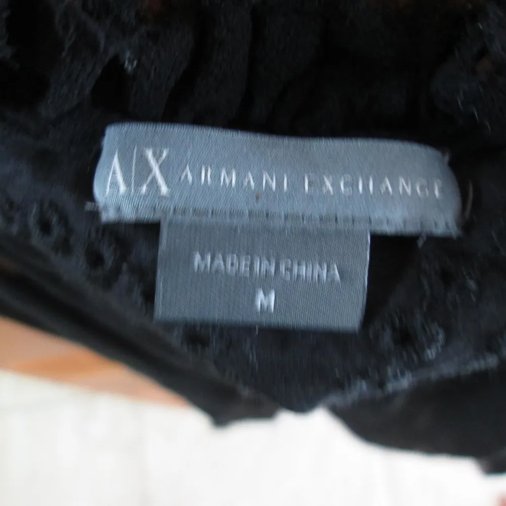A/X Armani Exchange Sheer Black Top - Size Medium - Image 3