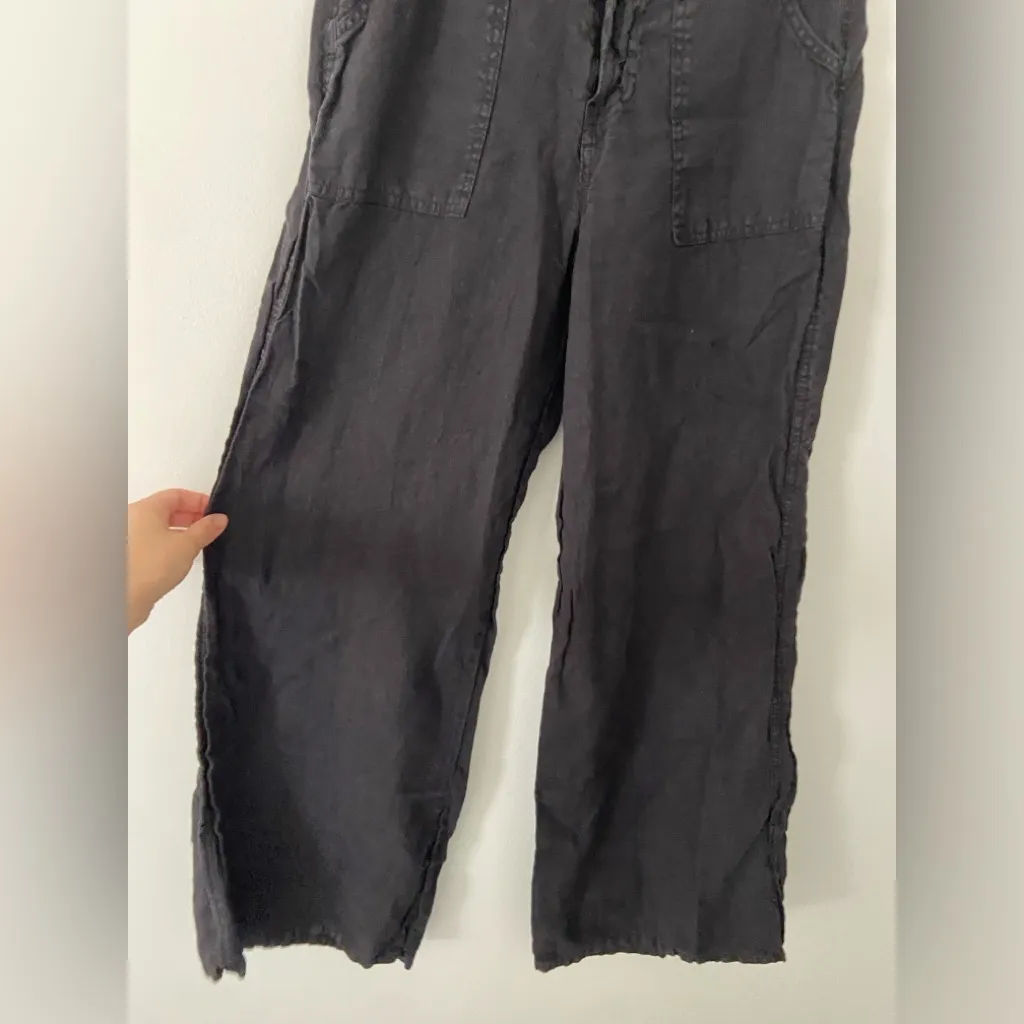 Enza Costa High Waist Wide Leg Trouser in Black Size 2 - Image 3