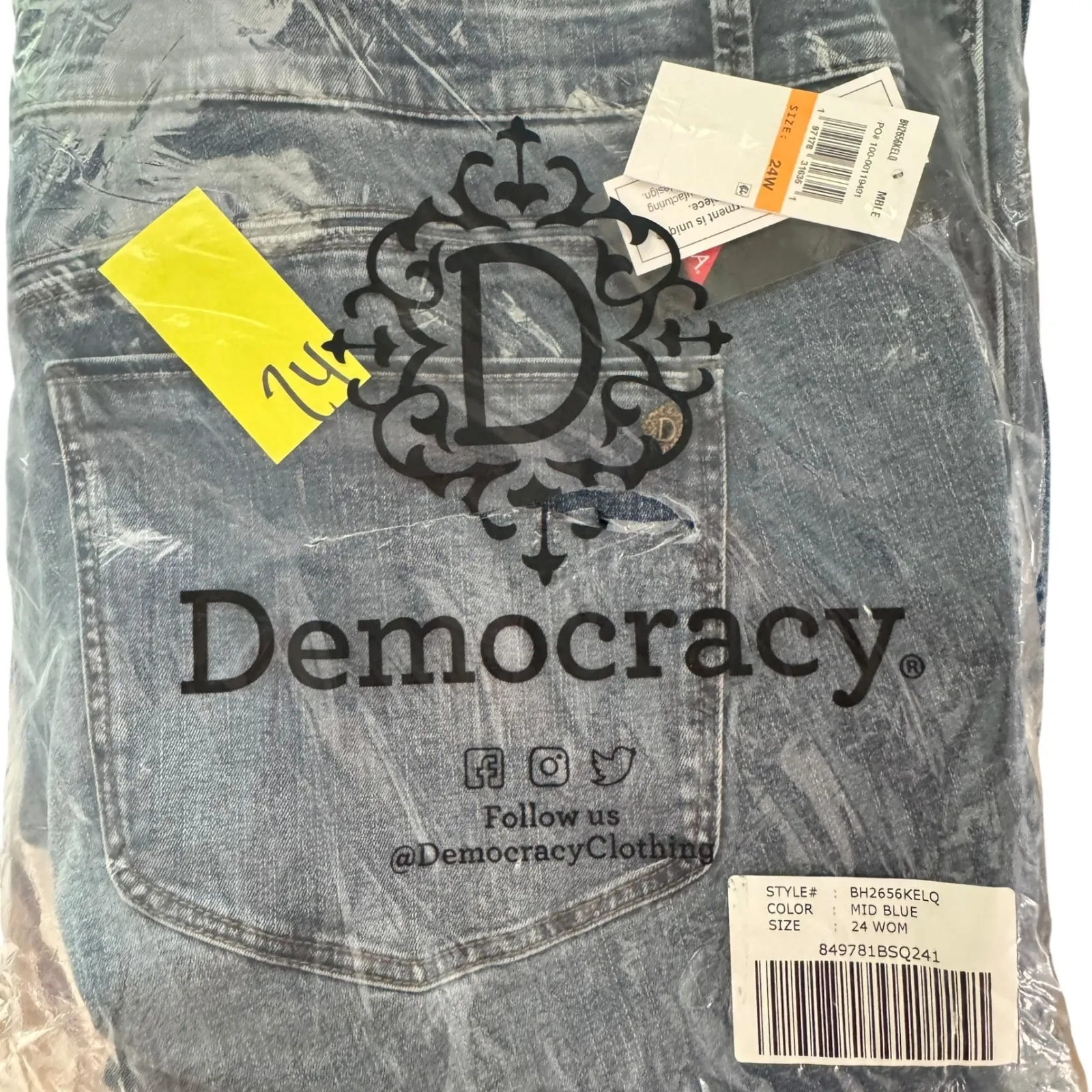 Democracy‎ Ab Solution Itty Bitty More Boot High Rise Jeans Womens 24W - Image 10