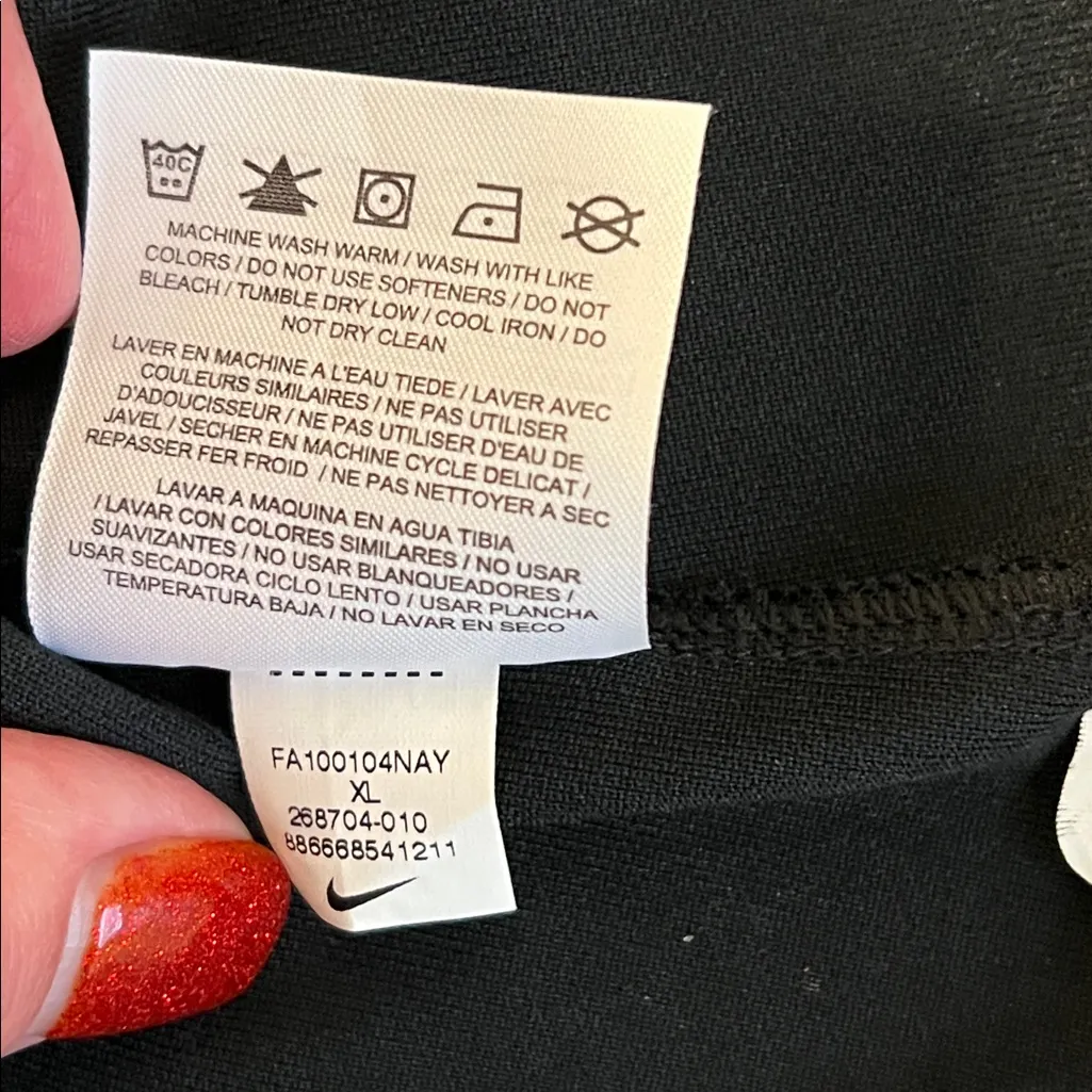 Nike Golf Tour Dri Fit Black Sleeveless Polo Top Shirt Size XL - Image 5