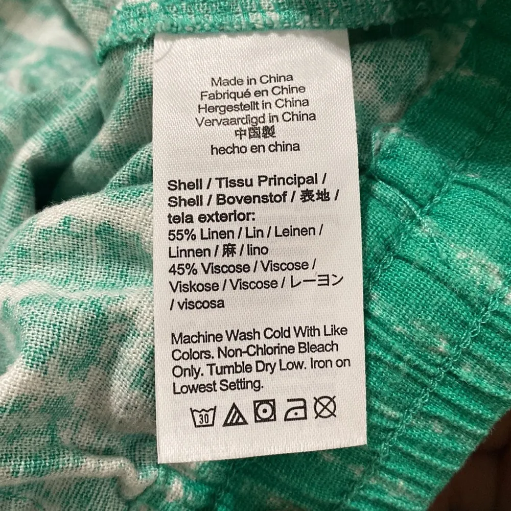 New J Crew Factory seaside linen blend tie dye mini shorts size XXS White - Image 8